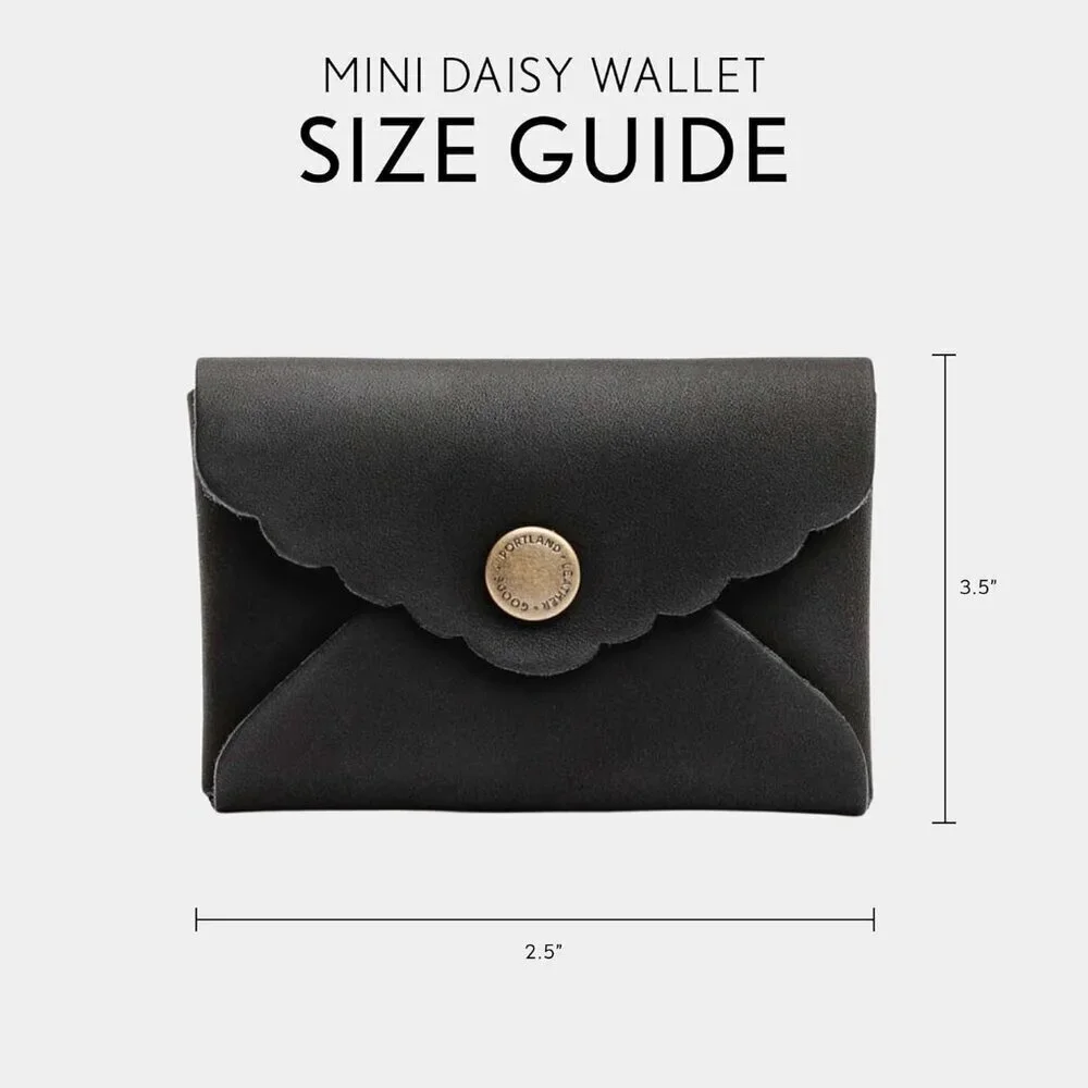 Mini Daisy Wallet Leather Compact Small Clutch for Women Gift